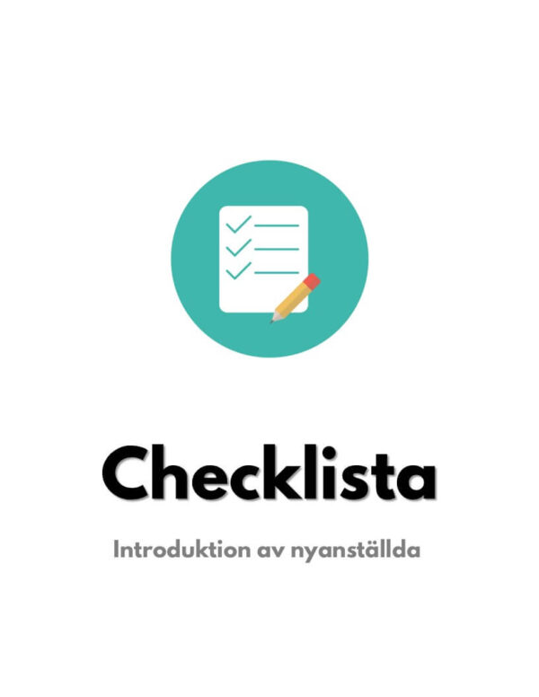 Checklista: Introduktion av nyanställda